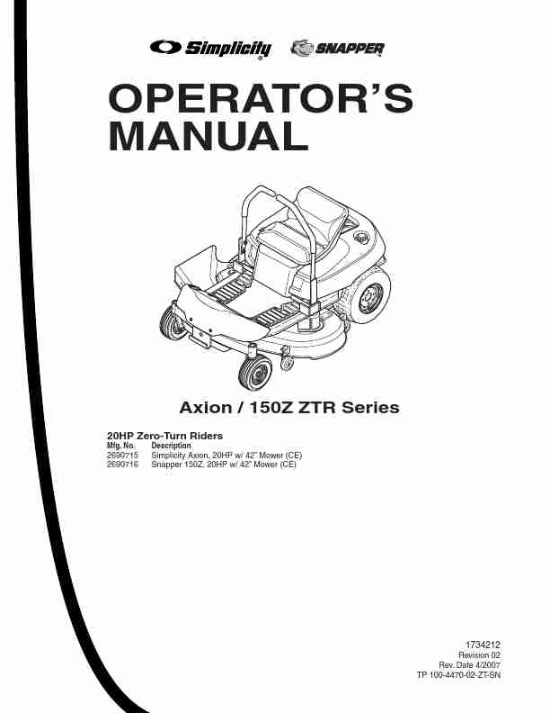 Snapper Lawn Mower 150Z ZTR Series-page_pdf